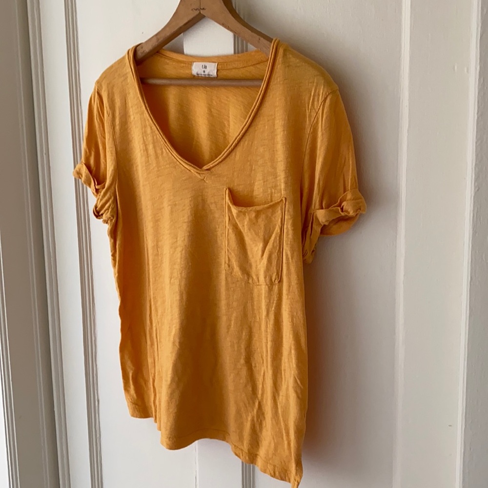 Anthropologie t.la yellow tshirt size M